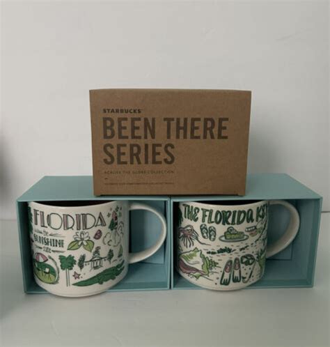 Starbucks Florida Keys And Florida Mugs Been There Series Souvenir Set In Box New Ebay