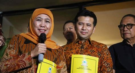 Partai Golkar Resmi Usung Khofifah Dan Emil Dardak Di Pilgub Jatim