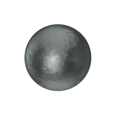 Metallic Sphere Isolated On White Background Stock Illustration