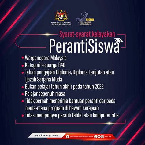 Perantisiswa KKMM GOV MY Skim Tablet Percuma Free 2022