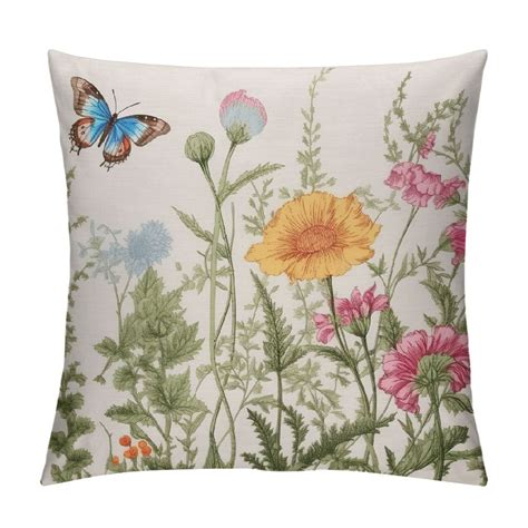 GOSMITH Spring Summer Pillow Covers Sage Green Leaves Plant Couch