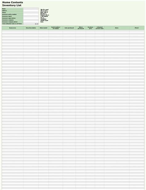 Office Inventory List Template | PDF Template