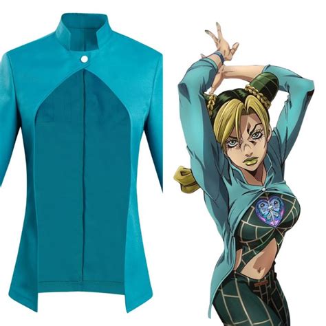 Hot Anime Jojos Bizarre Adventure Stone Ocean Jolyne Cujoh Cosplay Costume Coat Halloween