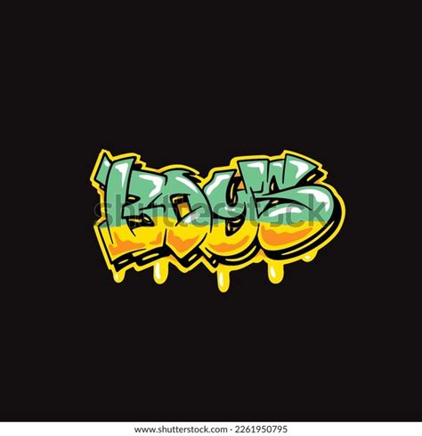 Boys Graffiti Font Word Street Art Stock Vector (Royalty Free ...