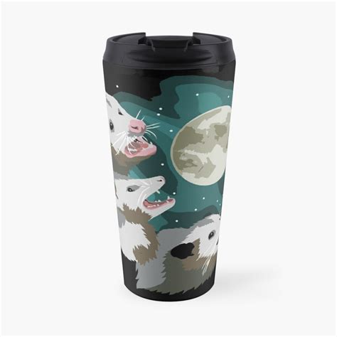 "Three Possum Moon - Three Wolf Moon Parody Opossum Design" Travel ...