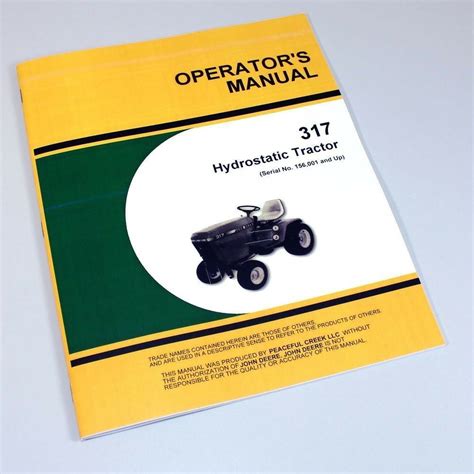 John Deere E Owners Manual