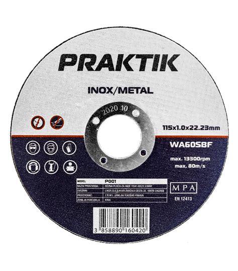 Praktik Rezna ploča za INOX 115x1x22 mm P001 ProfiCentar