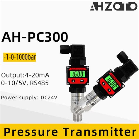 Pressure Transmitter Digital Display 1bar 0bar 1000 Bar 10bar Transducer 4 20ma Rs485 M20 1 5