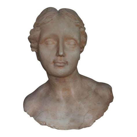 Decoline New York Faux Marble Female Bust Sculpture Faux Marble