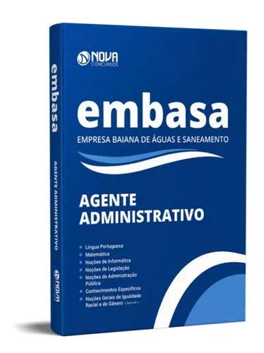 Apostila Embasa Agente Administrativo Ed Nova MercadoLivre