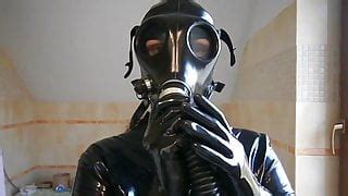 Bizarre Beauty Latex Bondage Rack With Gas Mask Porn XHamster