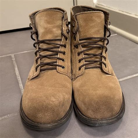 Tan suede boots Size - 10 men's Excellent condition - Depop