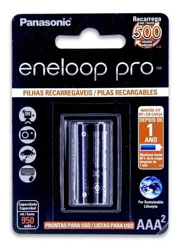 02 Pilhas Eneloop Pro Aaa Recarregável 950mah Panasonic