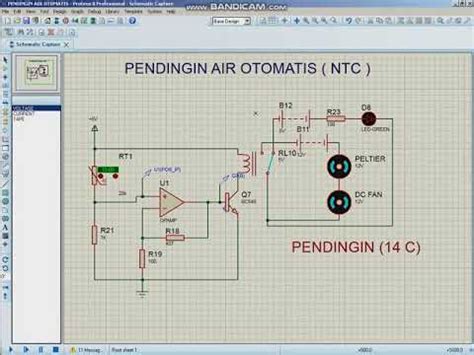 Rangkaian Pendingin Air Otomatis Menggunakan NTC Proteus YouTube