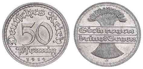 Deutschland Weimar Inflationszeit Kaiserreich Pfennig J