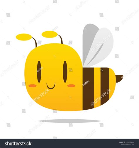 Cute Bee Cartoon Vector Isolated Illustration Stock Vector Royalty