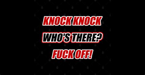 Knock Knock Fuck Off Ricky Sticker TeePublic
