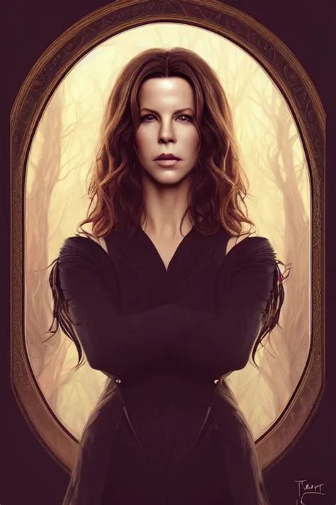 Symmetry Portrait Of Welsh Kate Beckinsale As Witch Stable Diffusion