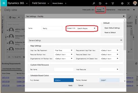 Open Schedule Board Settings Entity Records From Advanced Find