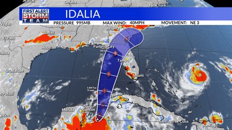 Tropical Storm Idalia Continues To Strengthen Much Cooler Conditions