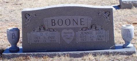 Jennie Lou Wright Boone M Morial Find A Grave