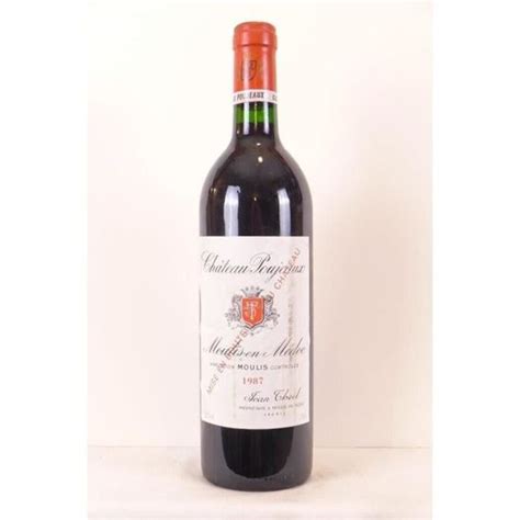 Moulis château poujeaux rouge 1987 bordeaux La cave Cdiscount