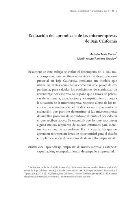 PDF Evaluación del aprendizaje de las microempresas de Baja DOKUMEN