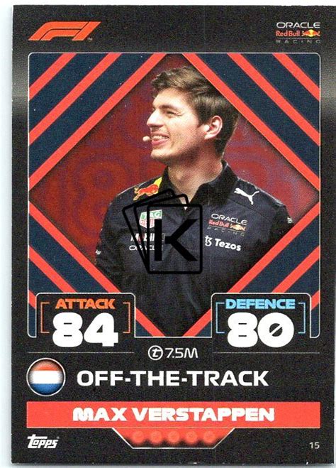 2022 Topps Formule 1 Turbo Attax 15 Max Verstappen Red Bull Racing