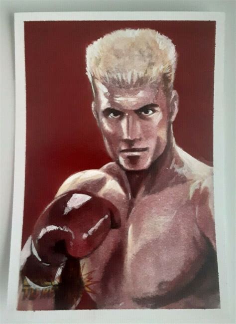 Back To Retro 4 Villain Sketch Rocky Iv Ivan Drago Fully Painted Color