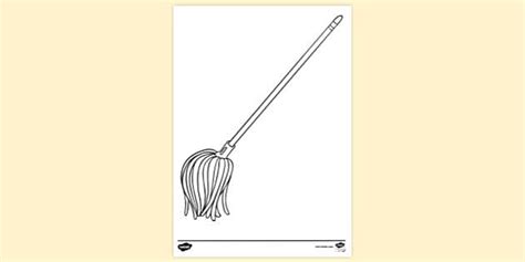 Mop With Drips Of Water Colouring Sheet Colouring Sheets