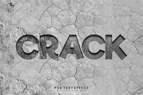 Premium Psd Crack Text Effect