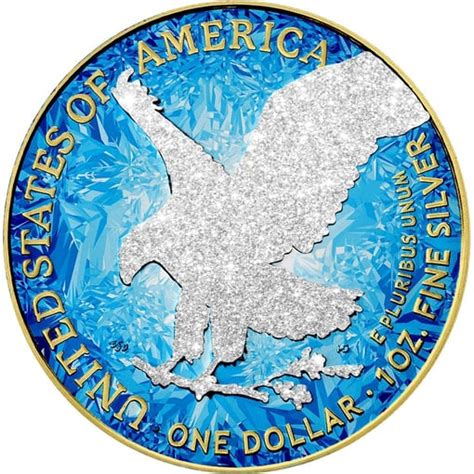 1 Unze Silber American Eagle 2023 Iced Out Winter Auflage 50