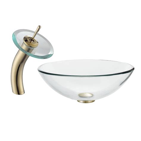 Glass Waterfall Bathroom Faucet Gold Kraus Touch Of Modern