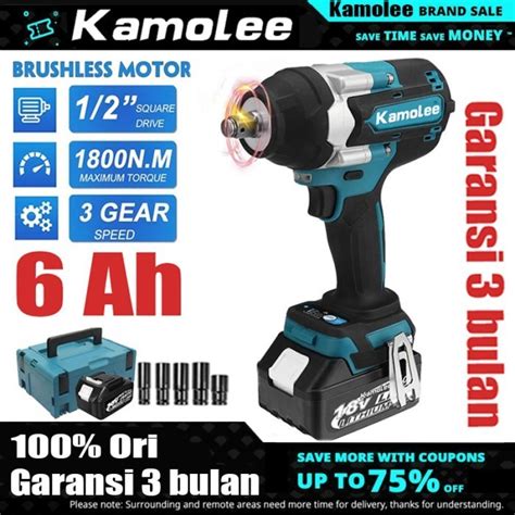 Jual Kamolee DTW700 1800Nm IMPACT WRENCH CORDLESS Mesin Impact Wrench