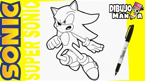 COMO DIBUJAR A SUPER SONIC PASO A PASO FÁCIL DIBUJOS DE SONIC