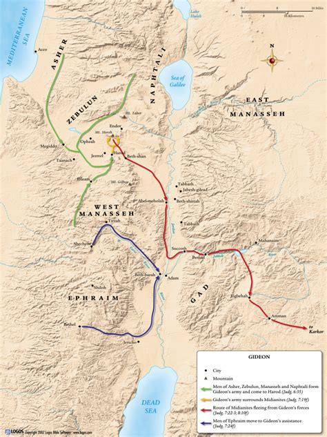 Map of Gideon’s Conquests – Hope Orthodox Presbyterian Church