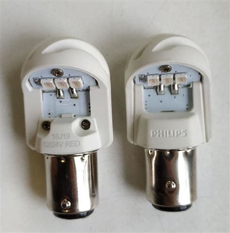 Лампа PHILIPS P21/5W 12V/24V LED (BAY15d) Red X-tremeUltinon LED, 2шт ...
