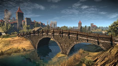 HD wallpaper: the witcher 3: wild hunt, bridge, river, novigrad, Games, architecture | Wallpaper ...