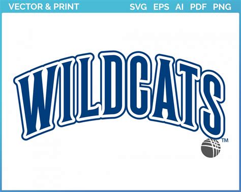 Villanova Wildcats Wordmark Logo College Sports Vector Svg