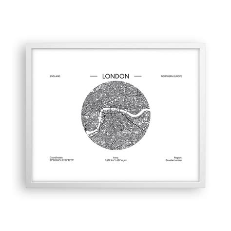 Obraz Plakat Anatomia Londynu 50x40cm Mapa Londyn Anglia Foto