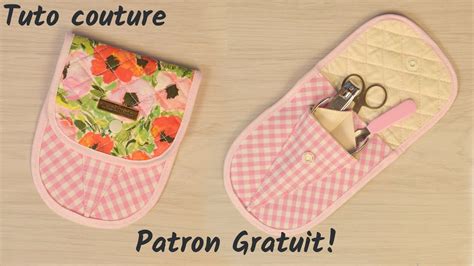 Comment coudre un étui à manucure en tissu Patron Gratuit Couture