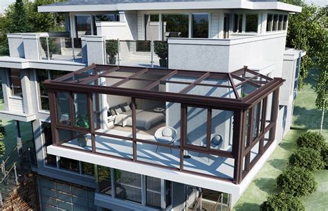 Modern Design Four Season Outdoor Aluminium Durable Glass Room Customized Sunrooms House Garden