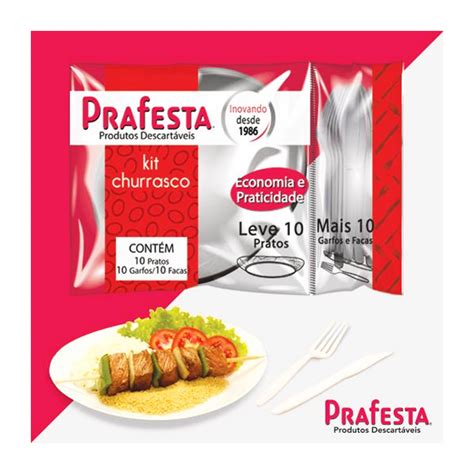 Comercial Ruzalem Kit Descart Vel Churrasco Prafesta Pratos