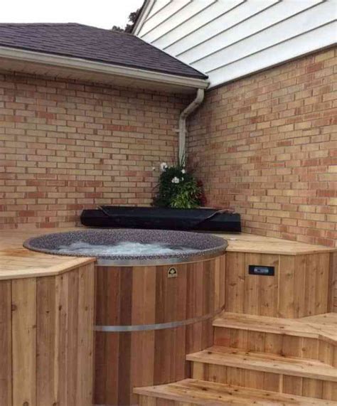 25 Multi Level Deck Design Ideas For Exciting Parties Hot Tub Garden Hot Tub Landscaping