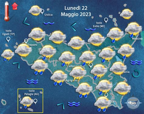 Previsioni per Lunedì 22 maggio 2023 Centro Meteorologico Siciliano