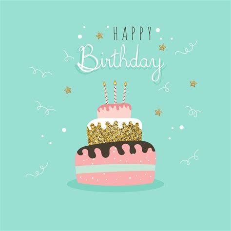 Premium Vector Happy Birthday Greeting Card And Party Invitation Set