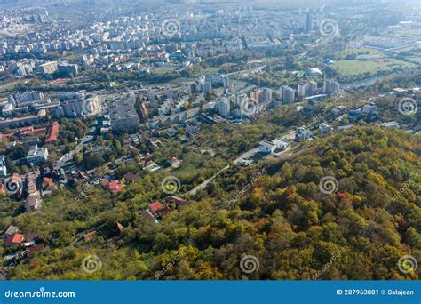 Aerial Autumn View Of Cluj Napoca City Romania Stock Image Image Of