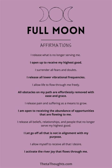 Full Moon Affirmation Meditation New Moon Rituals Full Moon Full