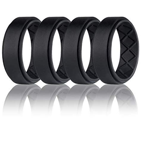 Egnaro Silicone Wedding Ring For Men Breathable Mens Rubber Wedding Bands Size 8 9 10 11 12