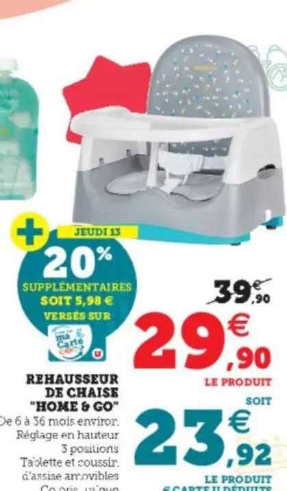 Promo R Hausseur De Chaise Home Go Chez Hyper U Icatalogue Fr